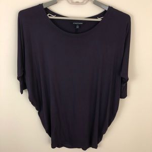 41 Hawthorn Top Womens Small Purple Rayon Blend Dolman Sleeves EUC Stitc…